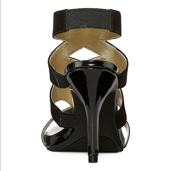 Strappy Heel Open Toe Stiletto Black - Picture 6 of 8